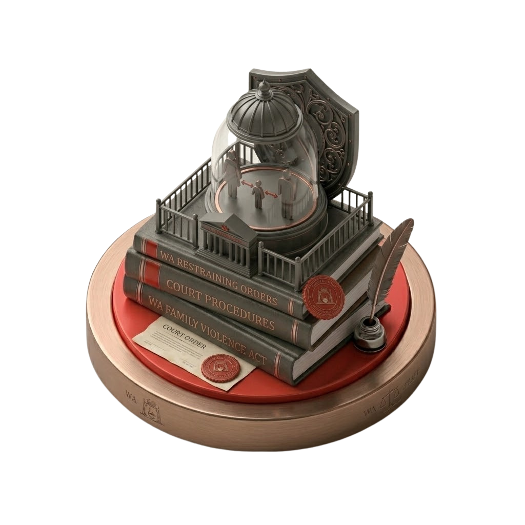 Cast Metal Restraining Order Document Ornament