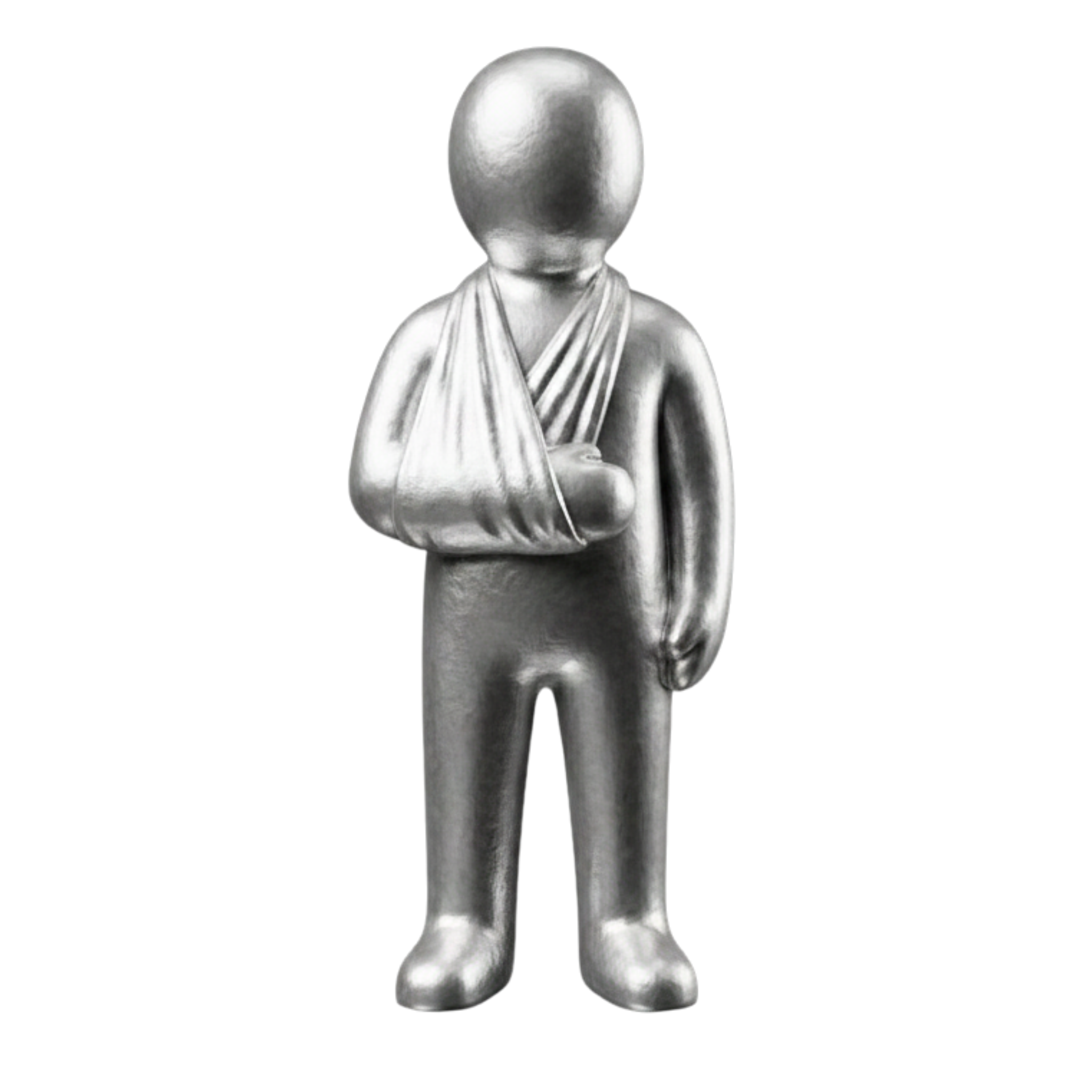 Cast Metal Injured Person Ornament